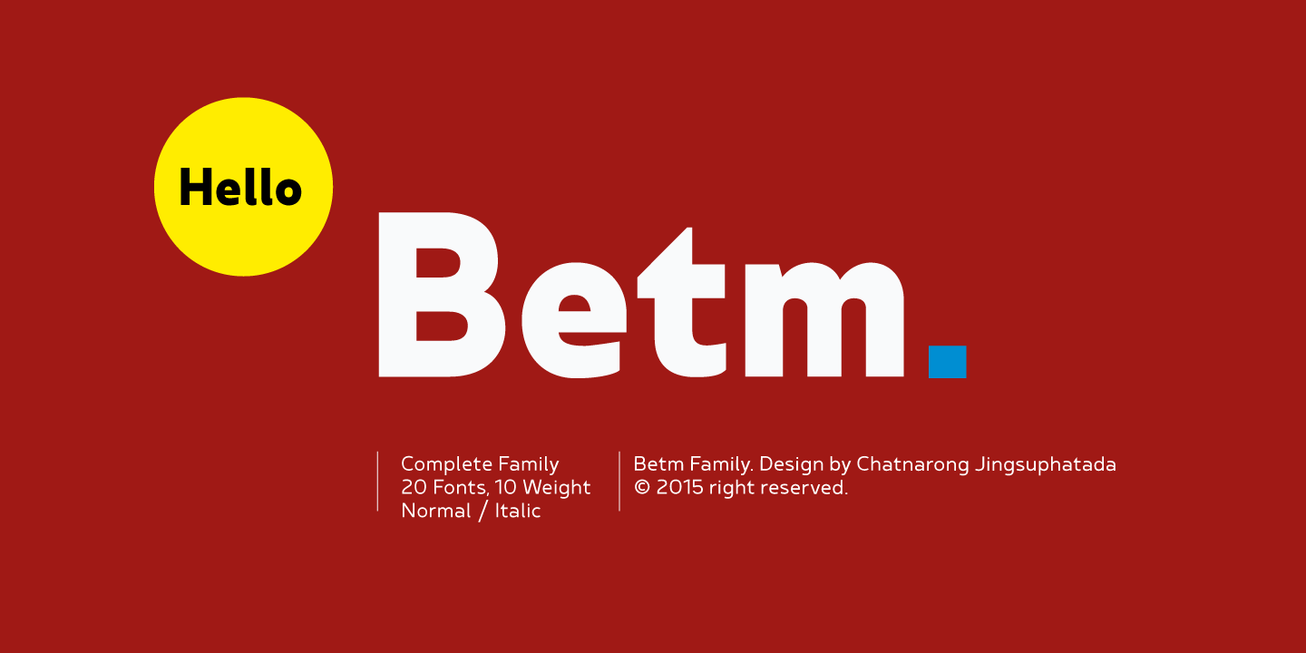 Пример шрифта Betm